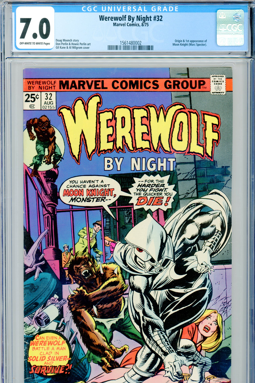Werewolf By Night #32 CGC 7.0 OW/W 1st Moon Knight