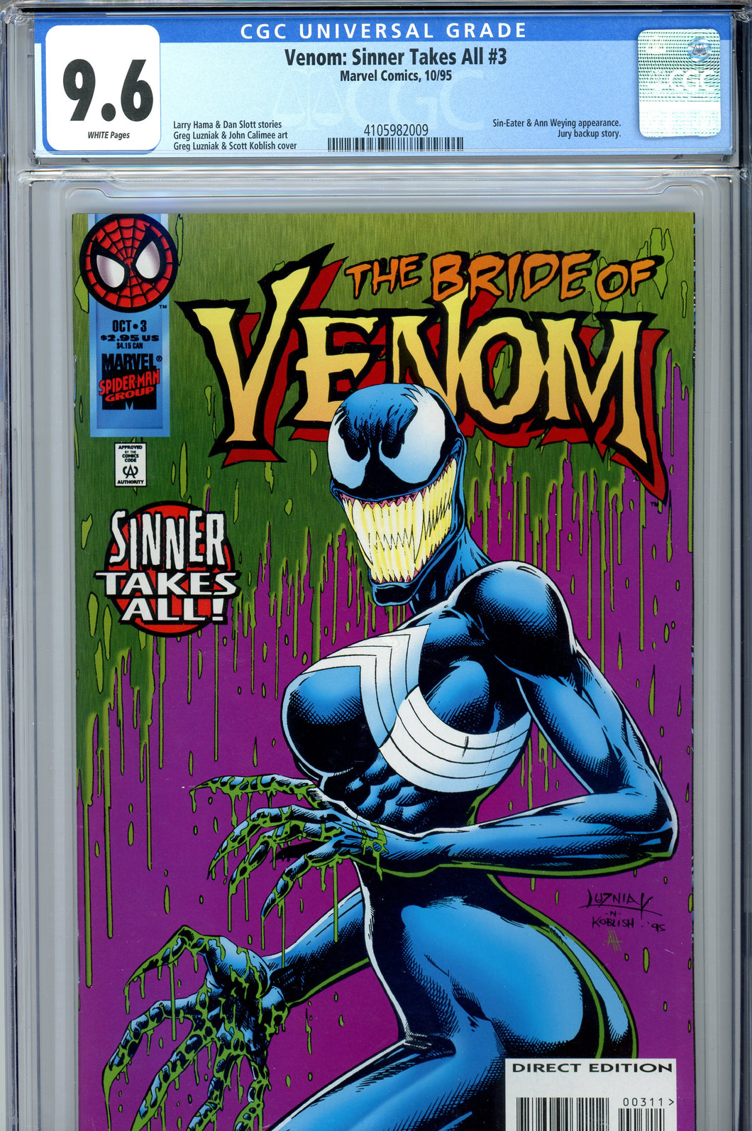 Venom: Sinner Takes All #3 CGC 9.6