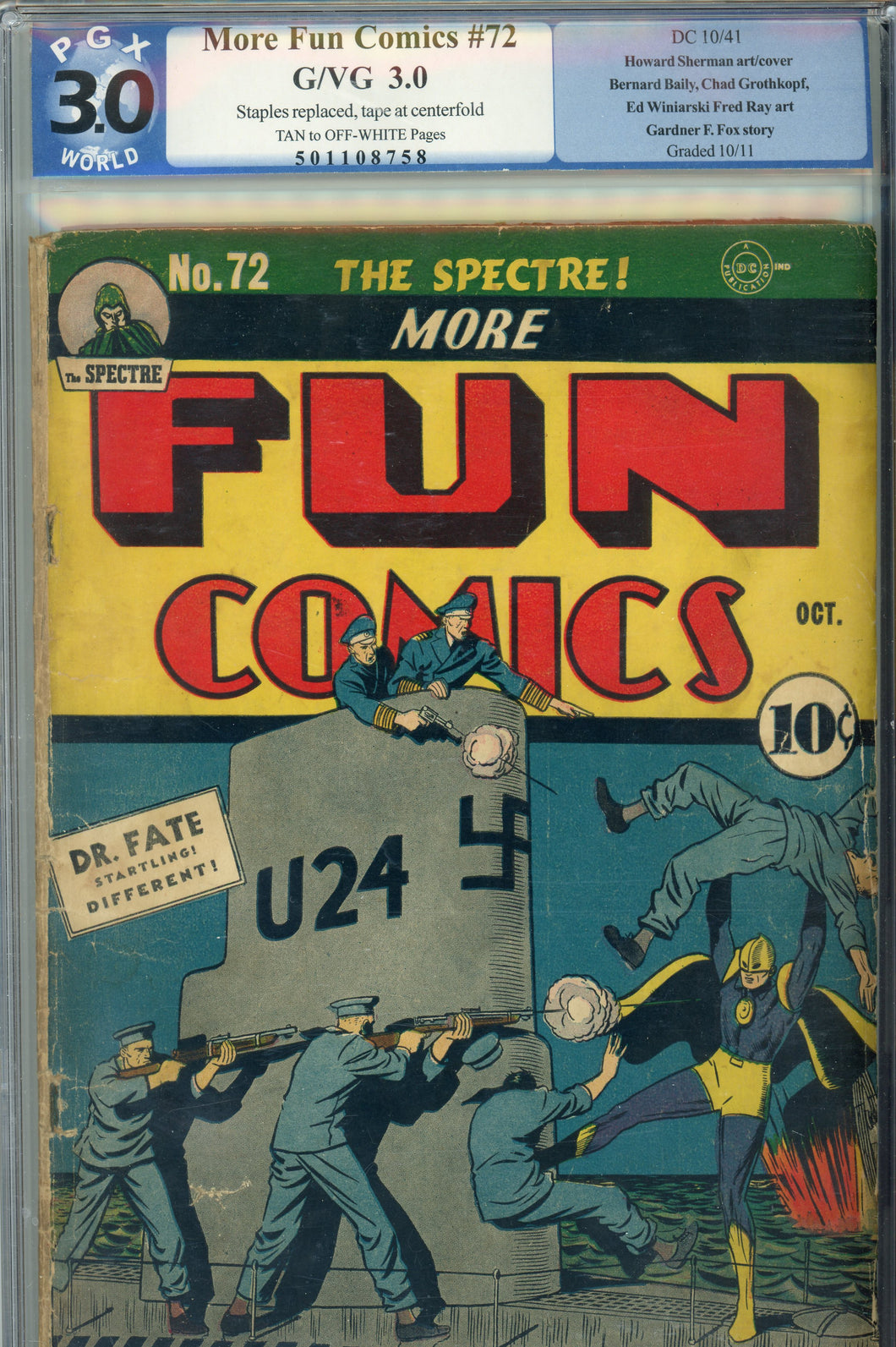 More Fun Comics #72 PGX 3.0