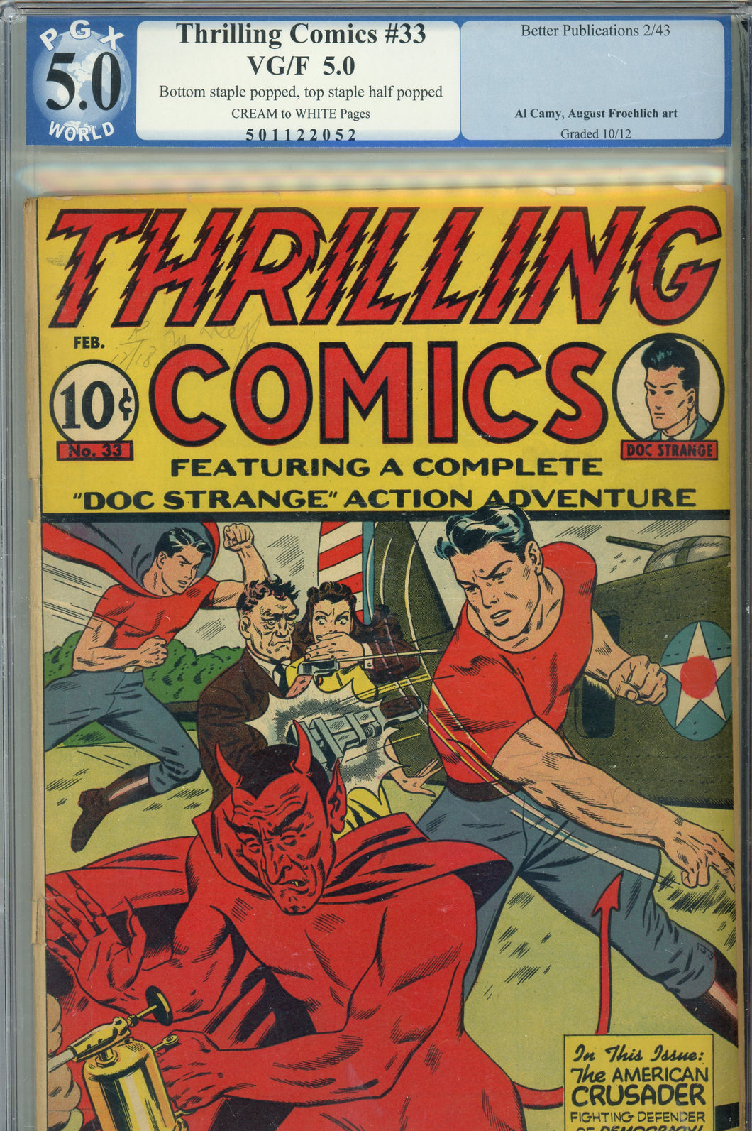 Thrilling Comics #33 PGX 5.0