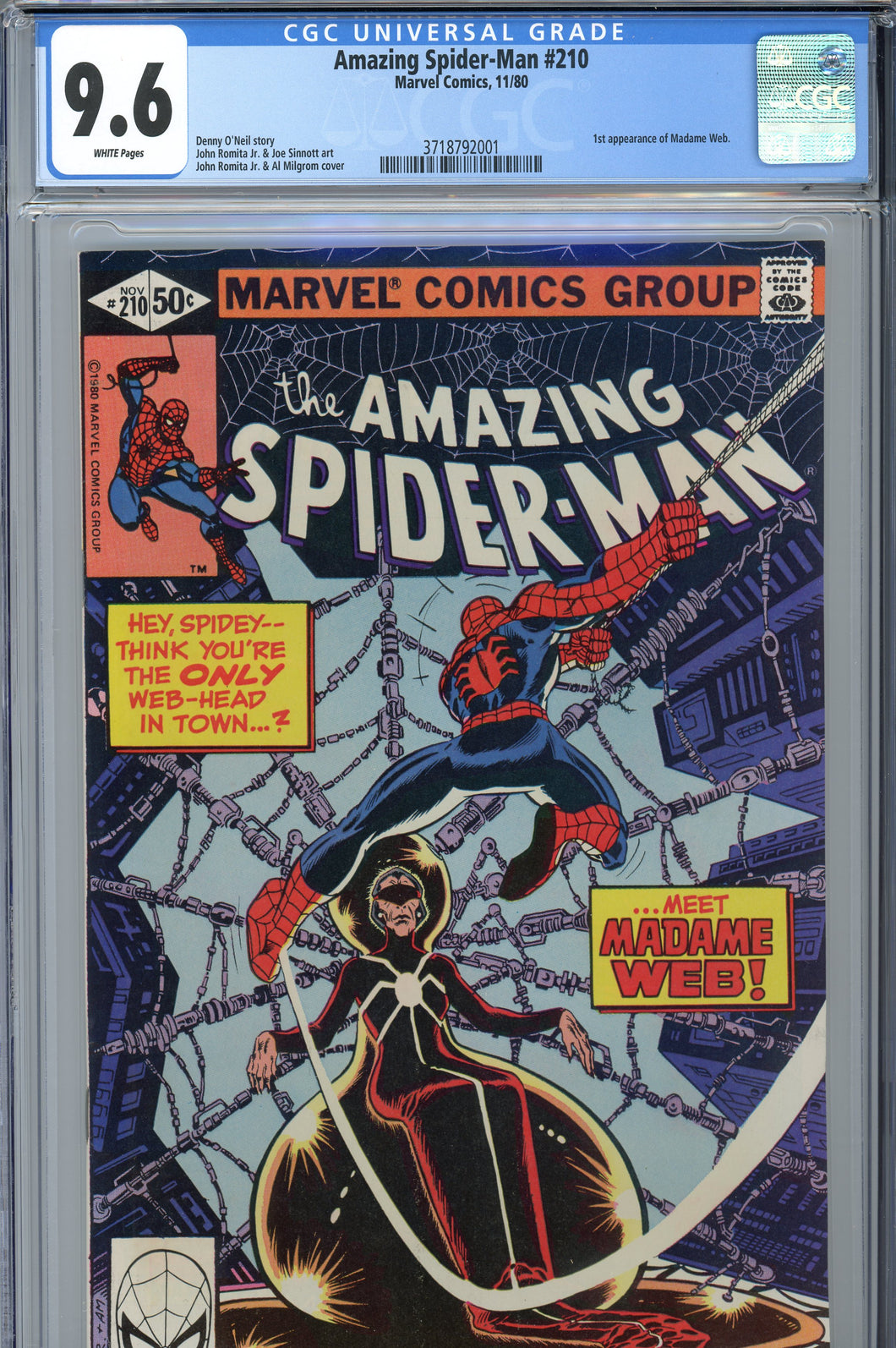 Amazing Spider-Man #210 CGC 9.6 1st Madame Web