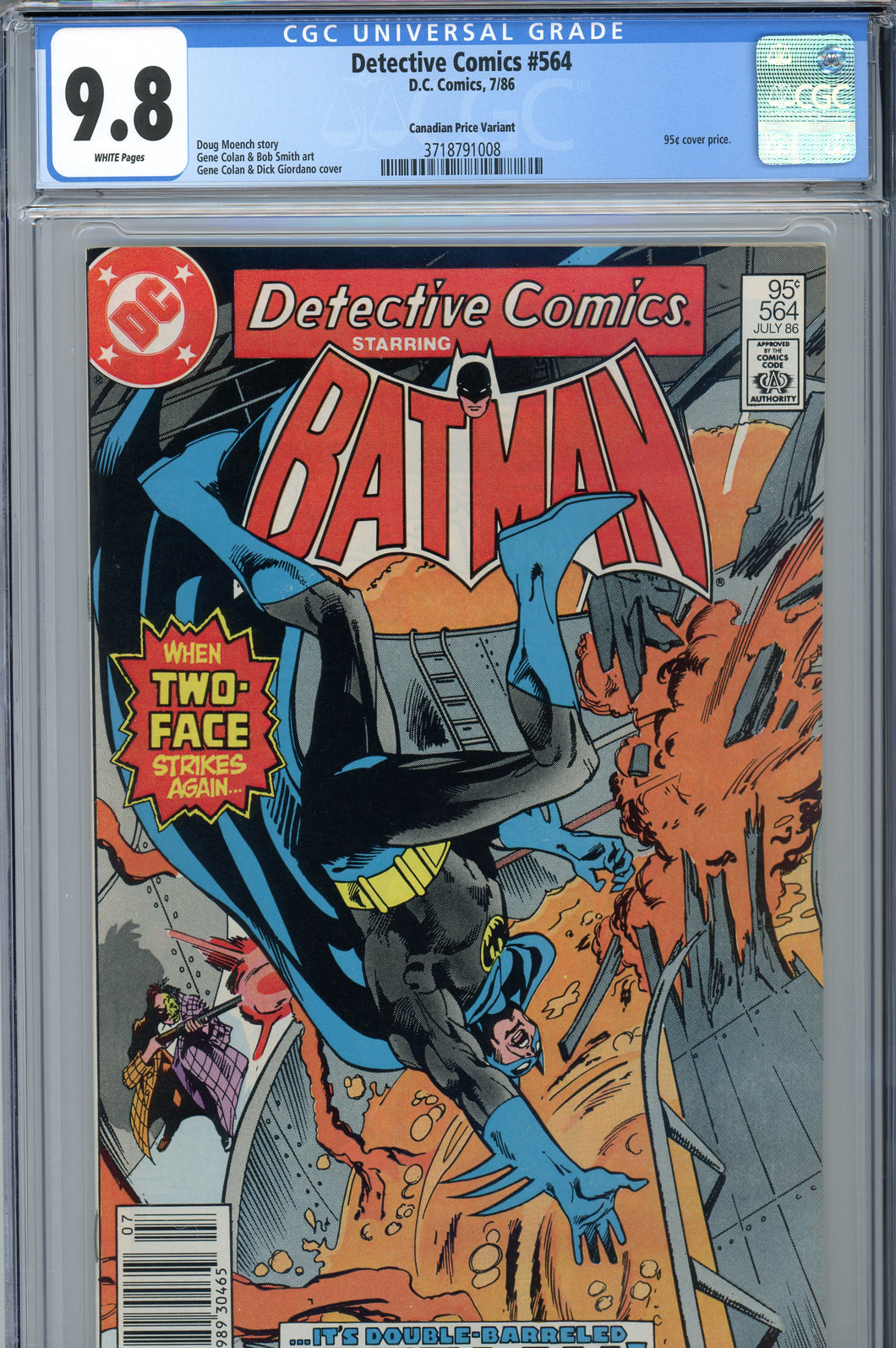Detective Comics #564 CGC 9.8 Canadian Price Variant
