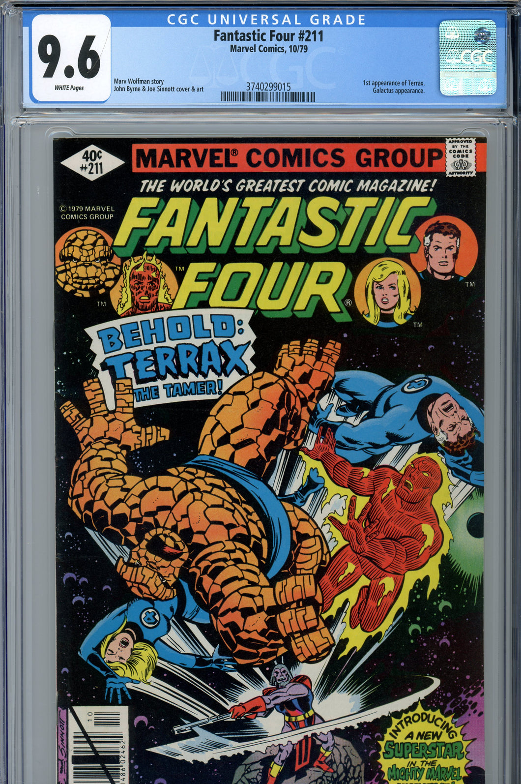 Fantastic Four #211 CGC 9.6 1st Terrax