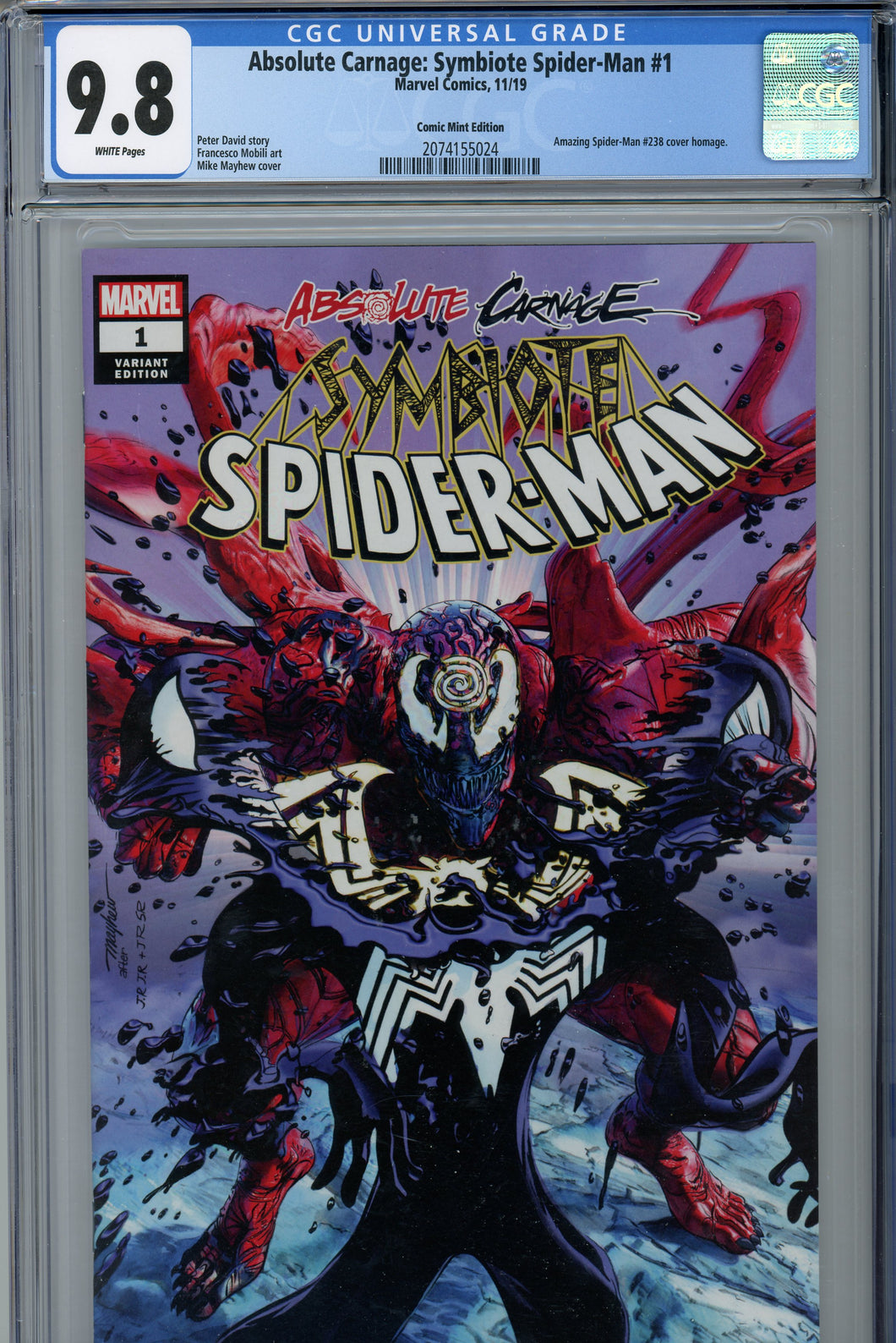 Absolute Carnage: Symbiote Spider-Man #1 CGC 9.8 Comic Mint Edition