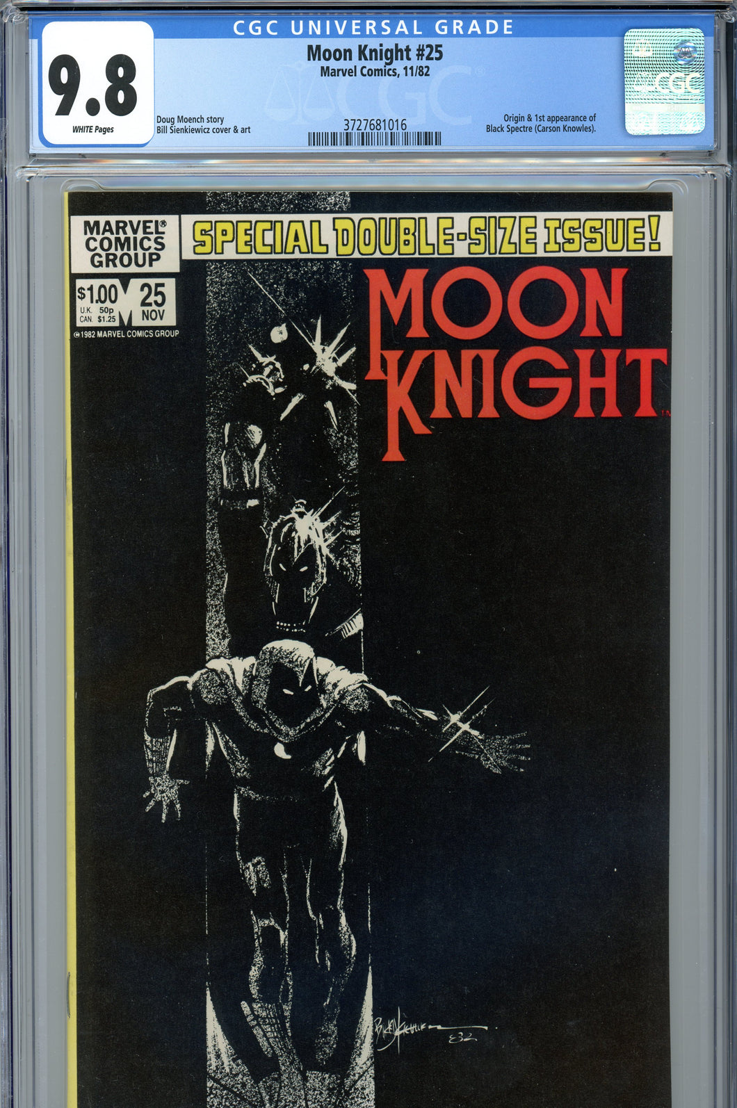 Moon Knight #25 CGC 9.8 1st Black Spectre