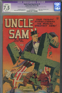 Uncle Sam Quarterly #5 CGC 7.5 Restored Classic Cover