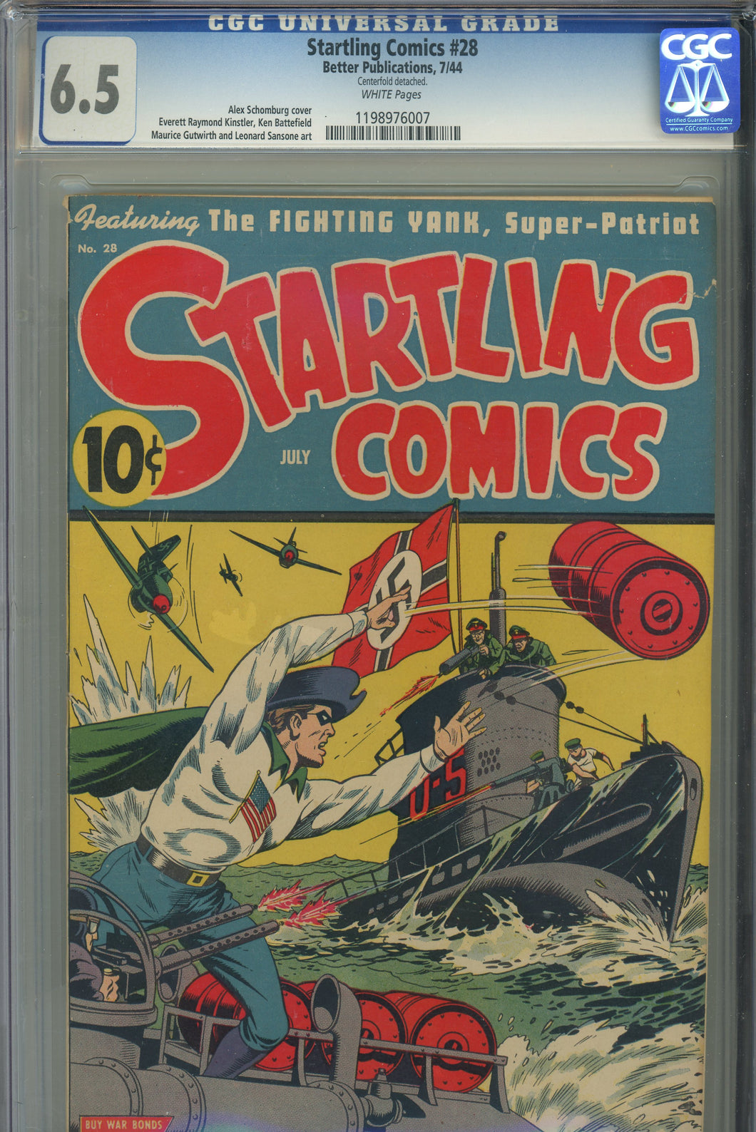 Startling Comics #28 CGC 6.5 White Pages