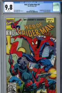 Web of Spider-Man #97 CGC 9.8 1st Appearance of Kevin Trench