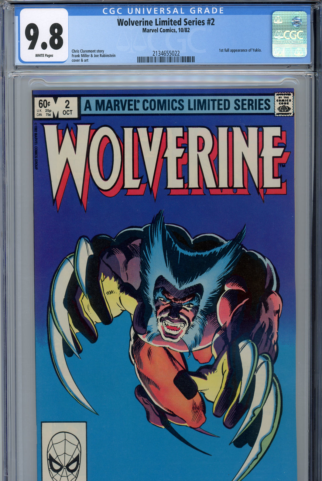 Wolverine Limited Series #2 CGC 9.8