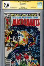 Load image into Gallery viewer, Micronauts #8 CGC 9.6 SS Golden Remark 1st Captain Universe
