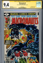 Load image into Gallery viewer, Micronauts #8 CGC 9.4 SS Golden Remark 1st Captain Universe
