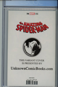 Amazing Spider-Man #798 CGC 9.8 Third Printing Unknown Comics Variant