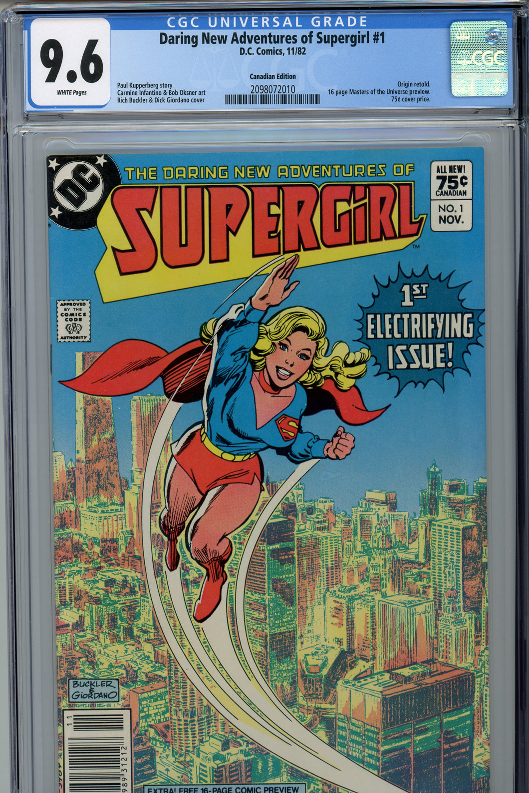 Daring New Adventures of Super-Girl CGC 9.6 Canadian Price Variant