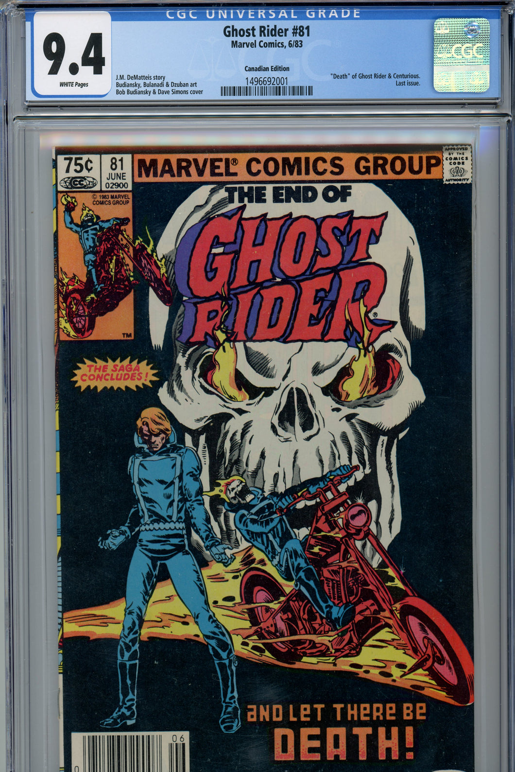 Ghost Rider #81 CGC 9.4 Canadian Price Variant