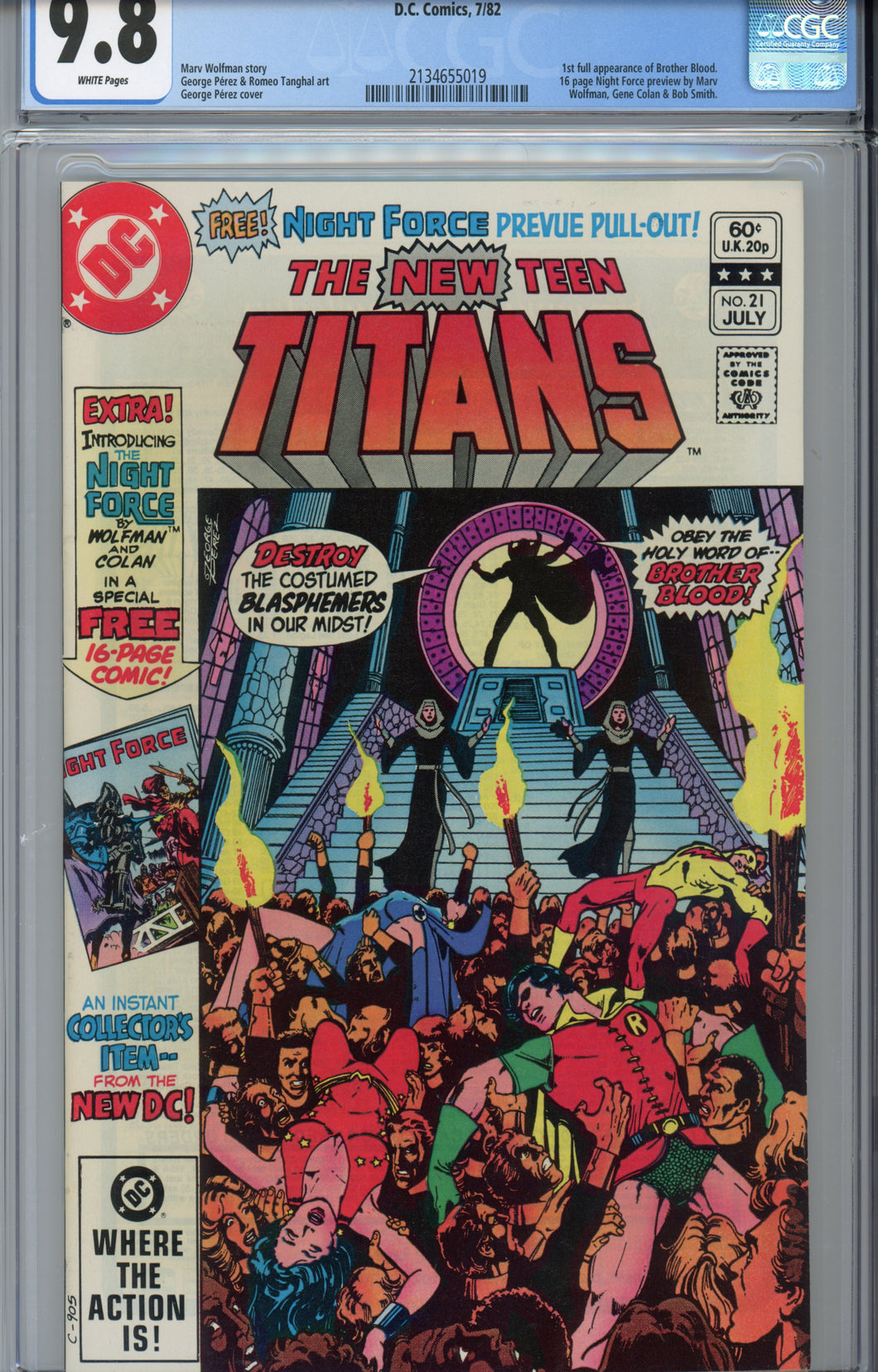 New Teen Titans #21 (1980) CGC 9.8 White Pages