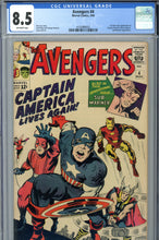 Load image into Gallery viewer, Avengers #4 CGC 8.5
