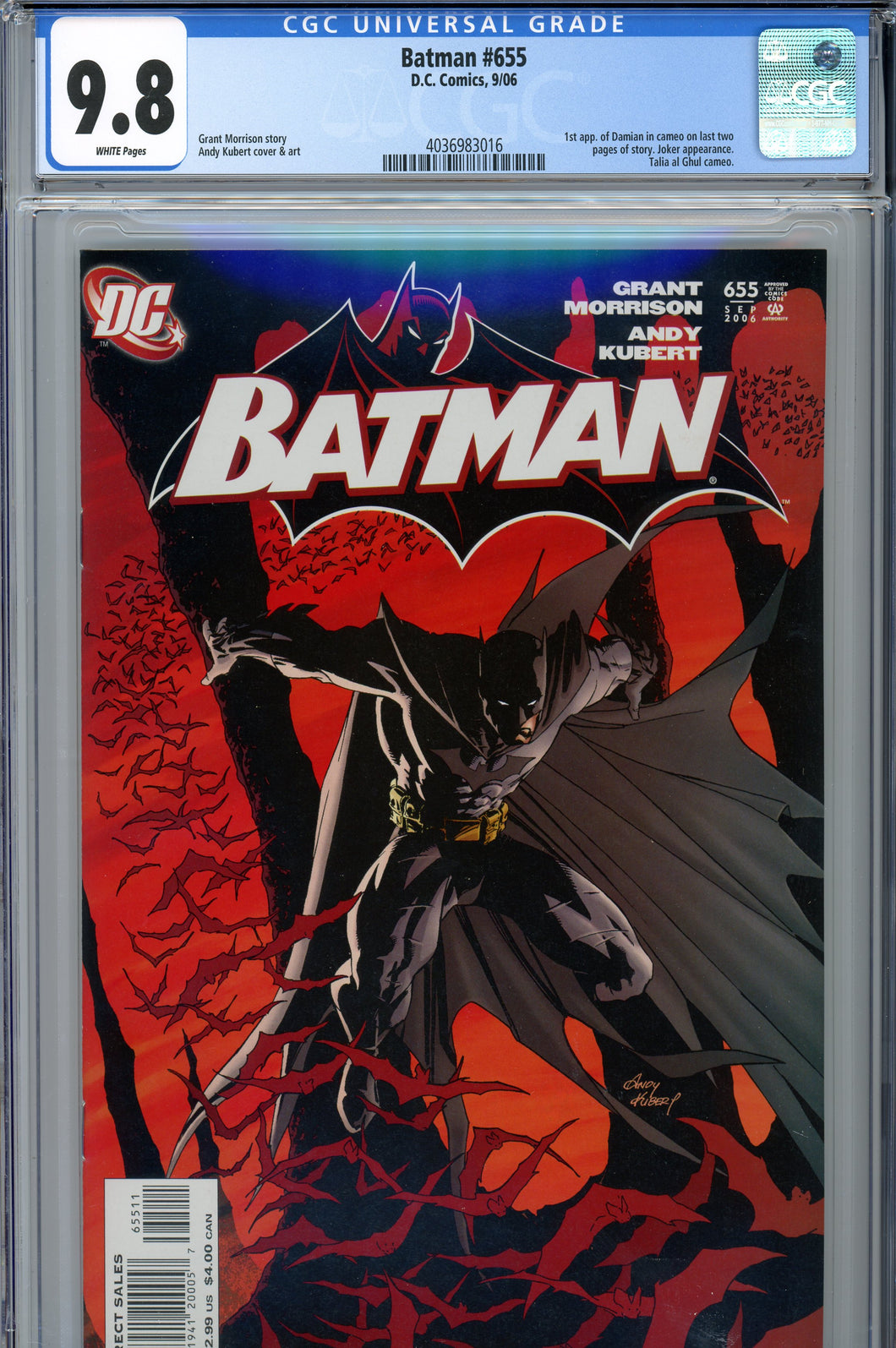 Batman #655 CGC 9.8 1st Damian Wayne