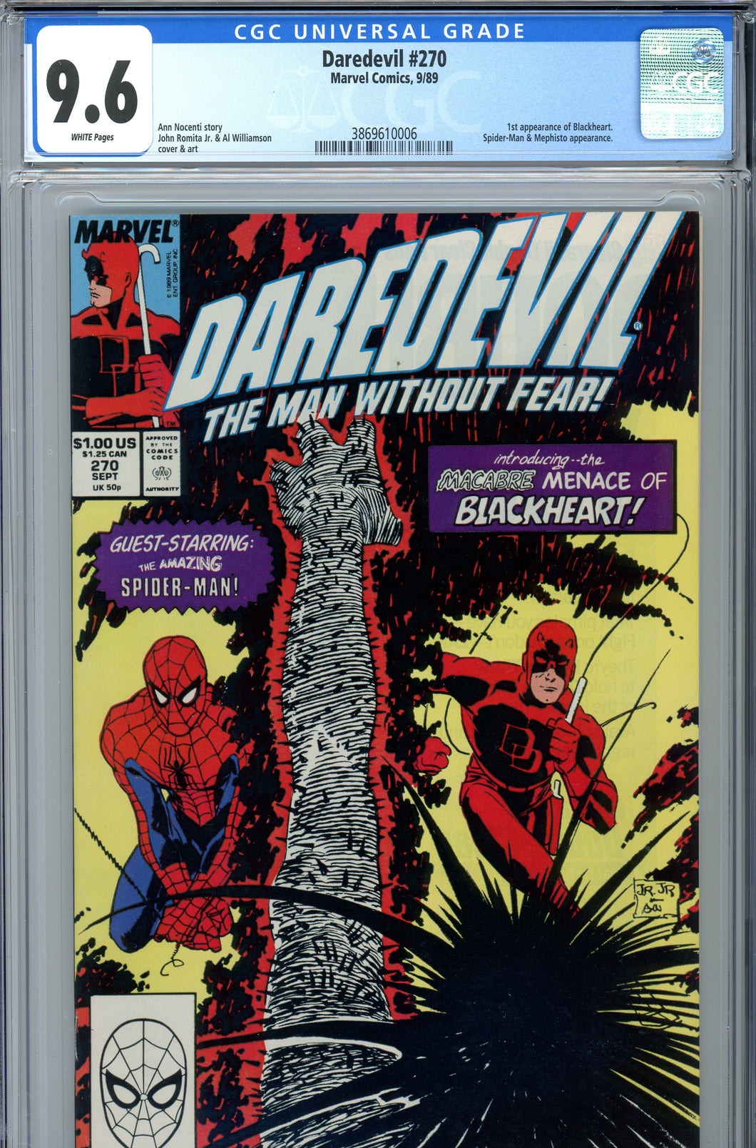 Daredevil #270 CGC 9.6 1st Blackheart