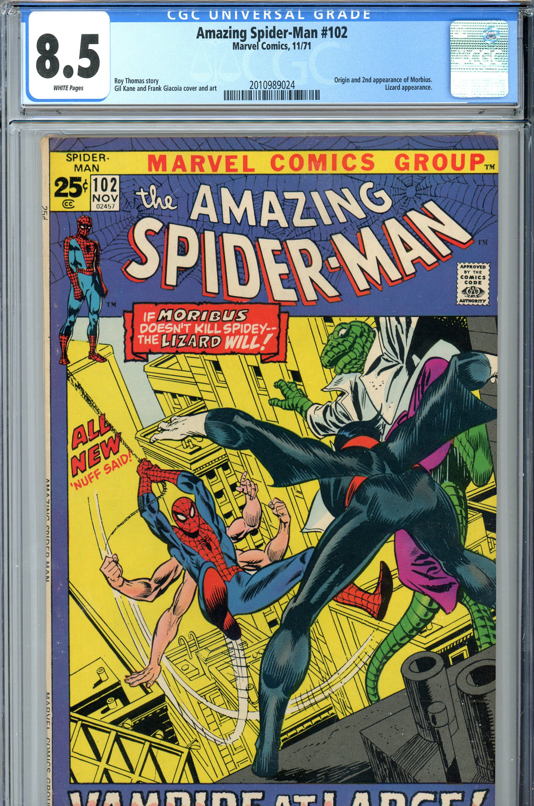 Amazing Spider-Man #102 CGC 8.5 WP
