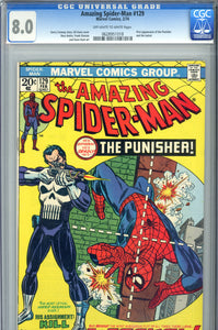Amazing Spider-Man #129 CGC 8.0 1st Punisher