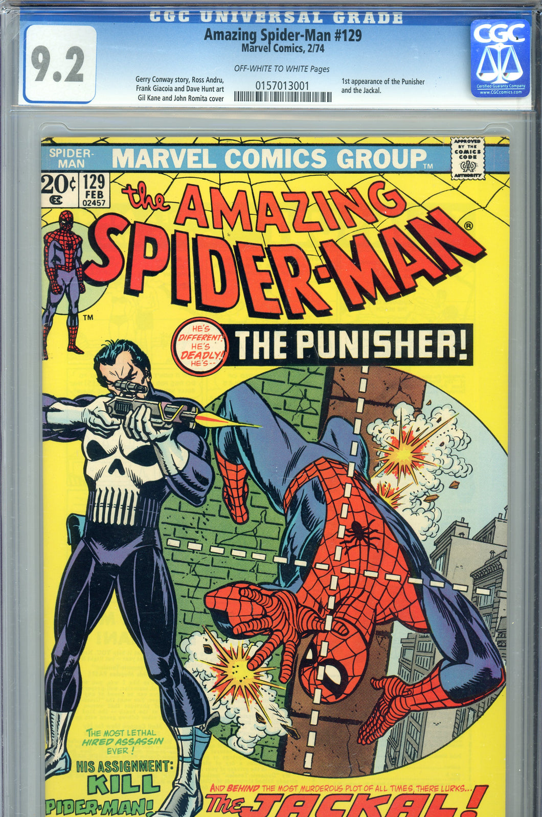 Amazing Spider-Man #129 CGC 9.2 1st Punisher