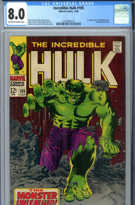 The Incredible Hulk #105 CGC 8.0 1st Missing Link