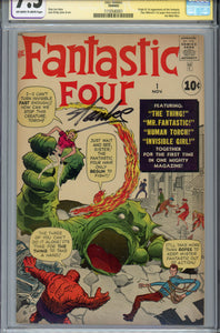 Fantastic Four #1 CGC 7.5 SS Signed Stan Lee