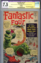 Load image into Gallery viewer, Fantastic Four #1 CGC 7.5 SS Signed Stan Lee
