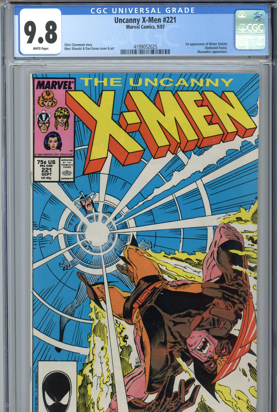 Uncanny X-Men #221 CGC 9.8 1st Mr. Sinister