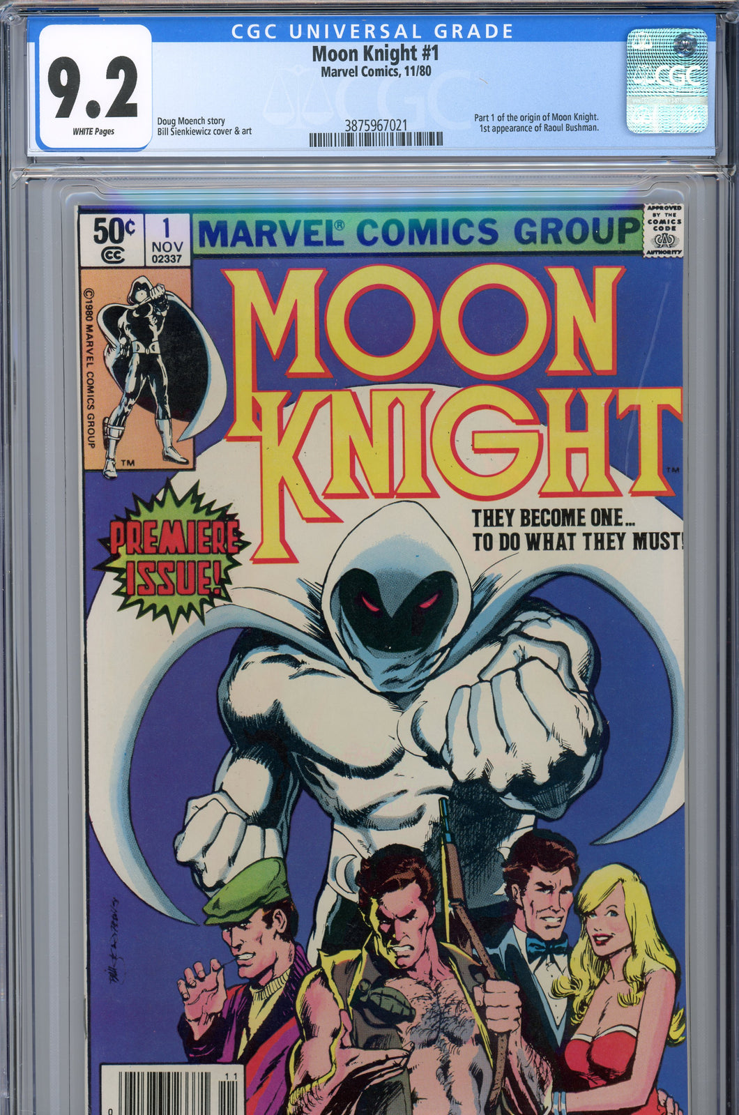 Moon Knight #1 CGC 9.2 Newsstand