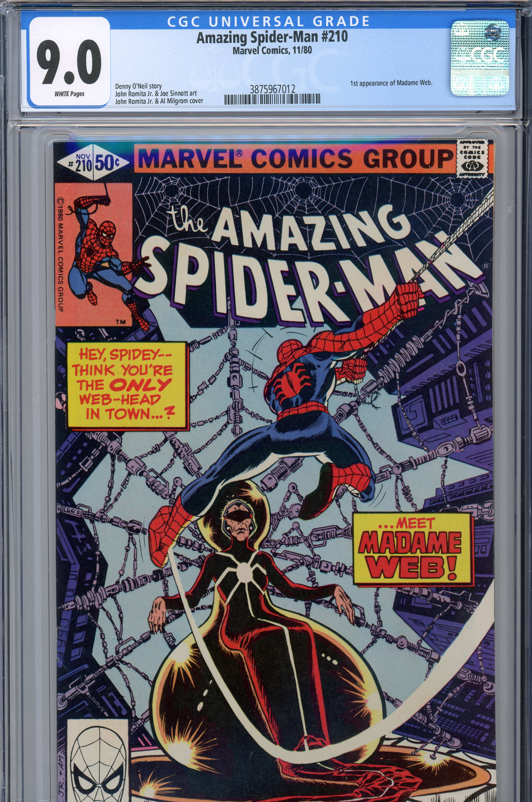 Amazing Spider-Man #210 CGC 9.0 1st Madame Web