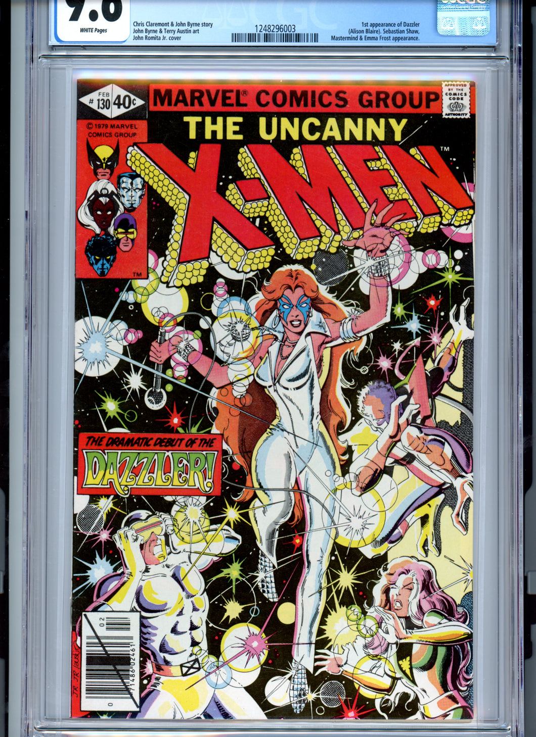 X-Men #130 - CGC 9.6 - First DAZZLER!  White Page
