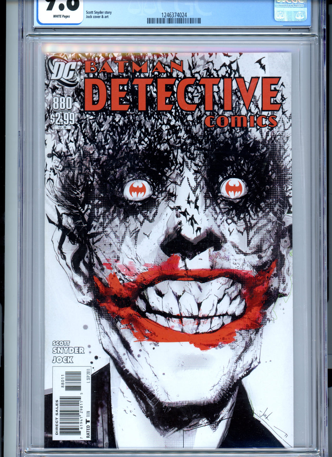 Detective Comics #880 - CGC 9.8 - White Pages - Classic Cover!  Jock