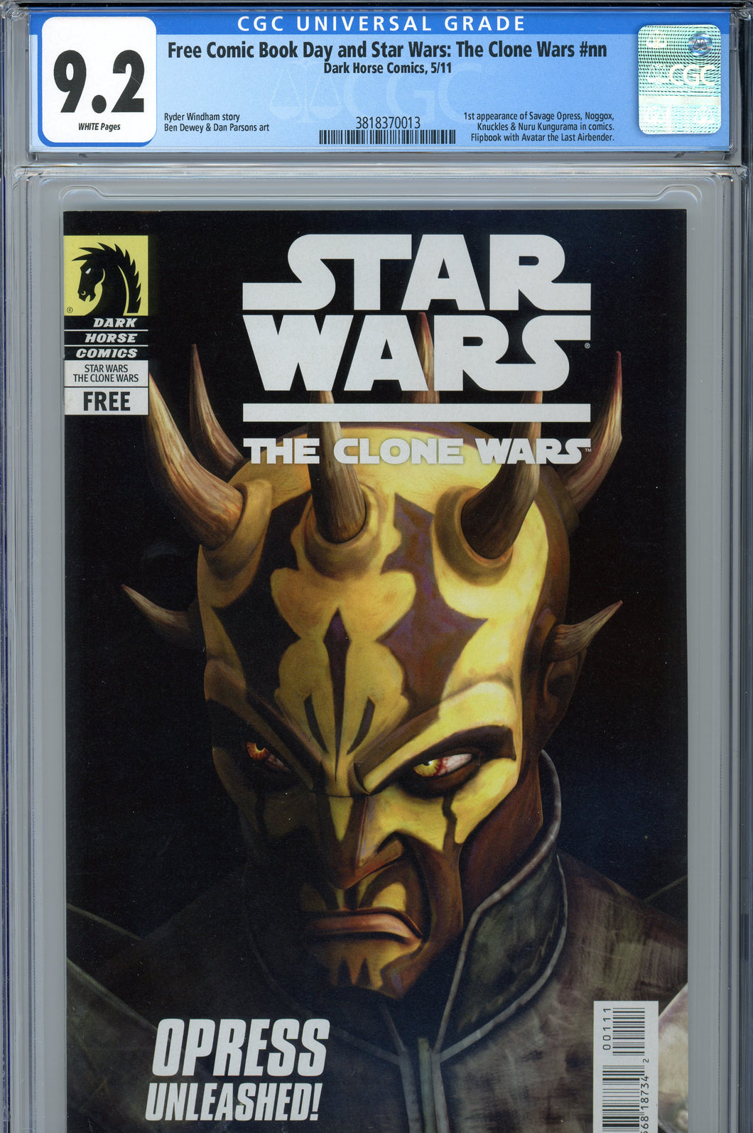 Free Comic Book Day Star Wars: The Clone Wars CGC 9.2