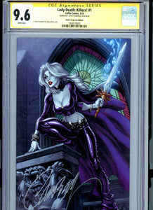 Lady Death:  Killers! #1 - J Scott Campbell Signed - LIMITED TO 25 Violet Virgin CGC 9.6