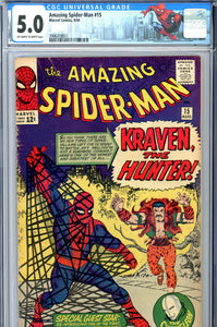 Amazing Spider-Man #15 CGC 5.0 1st Kraven