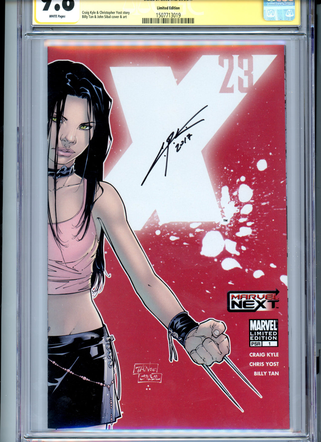 X-23 #1 - CGC 9.8 - Variant Cover (Limited Edition) - Signed by Craig Kyle