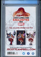 Load image into Gallery viewer, Amazing Spider-Man #25 - SET of 3 - J Scott Campbell Editions all CGC 9.8
