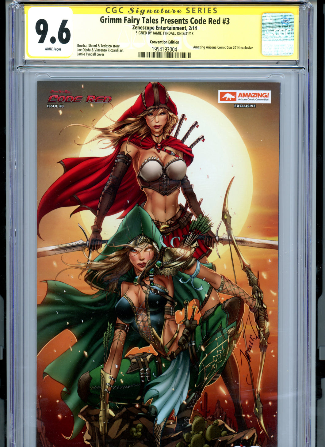 Grimm Fairy Tales Code Red #3 - Signed by Jamie Tyndall - CGC 9.6