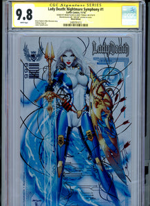 Lady Death:  Nightmare Symphony #1 CGC 9.8 Metal Edition signed by Jamie Tyndall