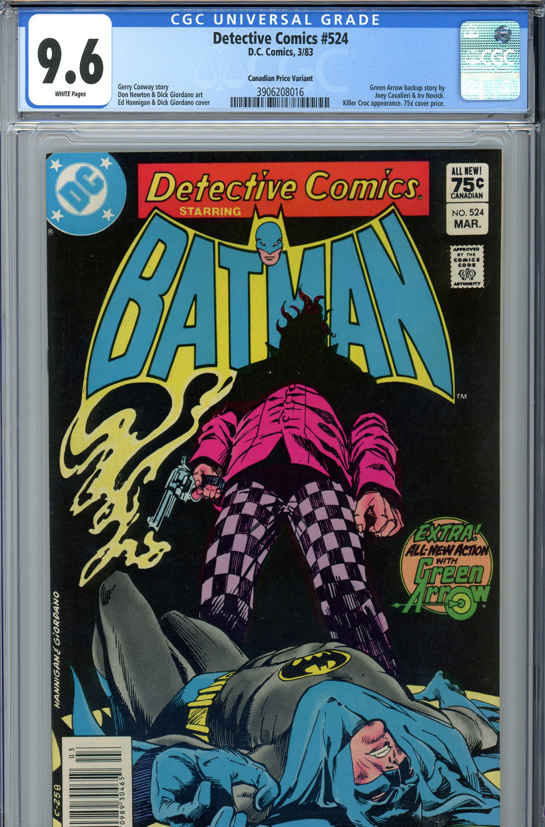 Detective Comics #524 CGC 9.6 Canadian Price Variant