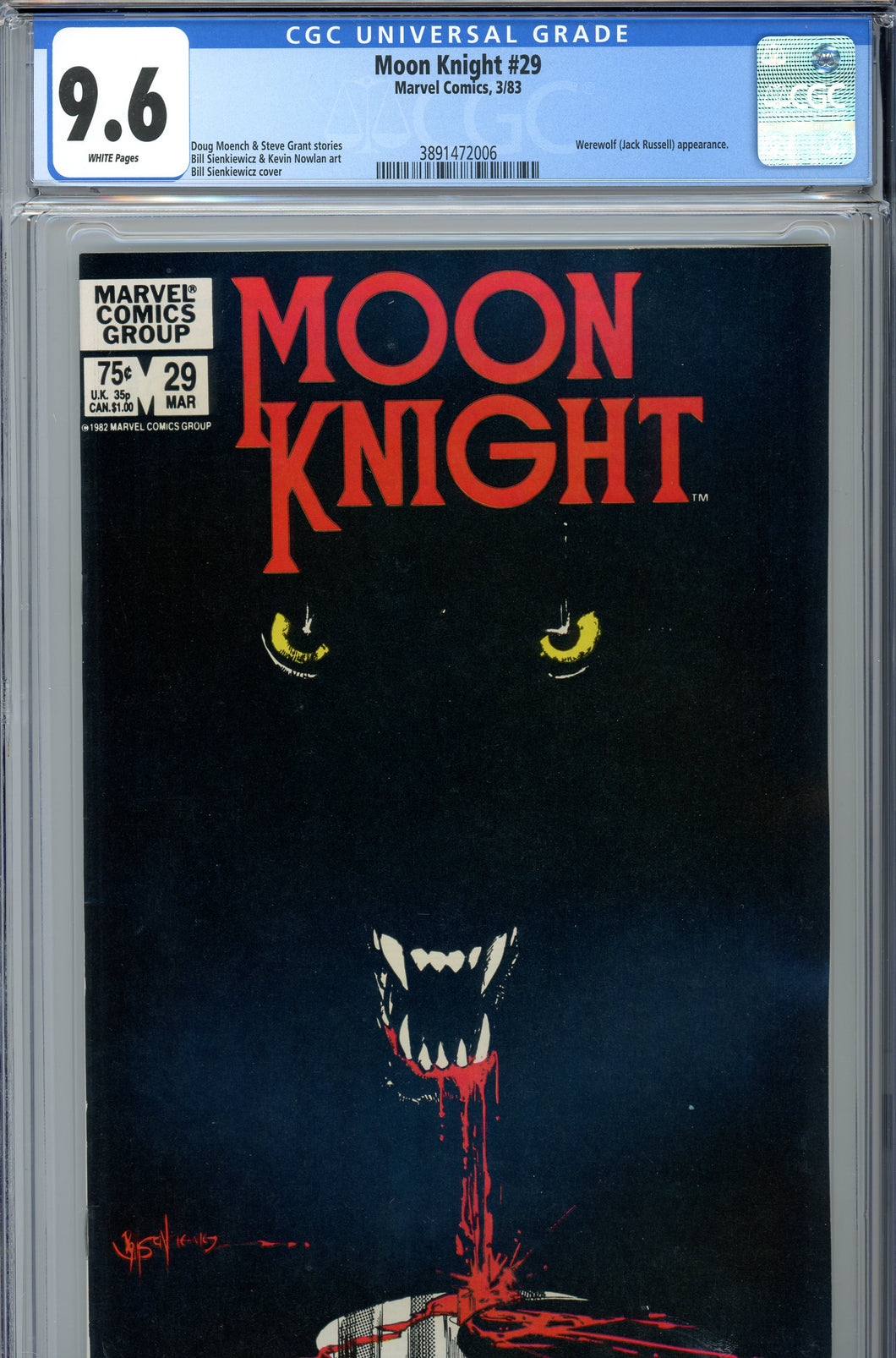 Moon Knight #29 CGC 9.6 Classic Cover