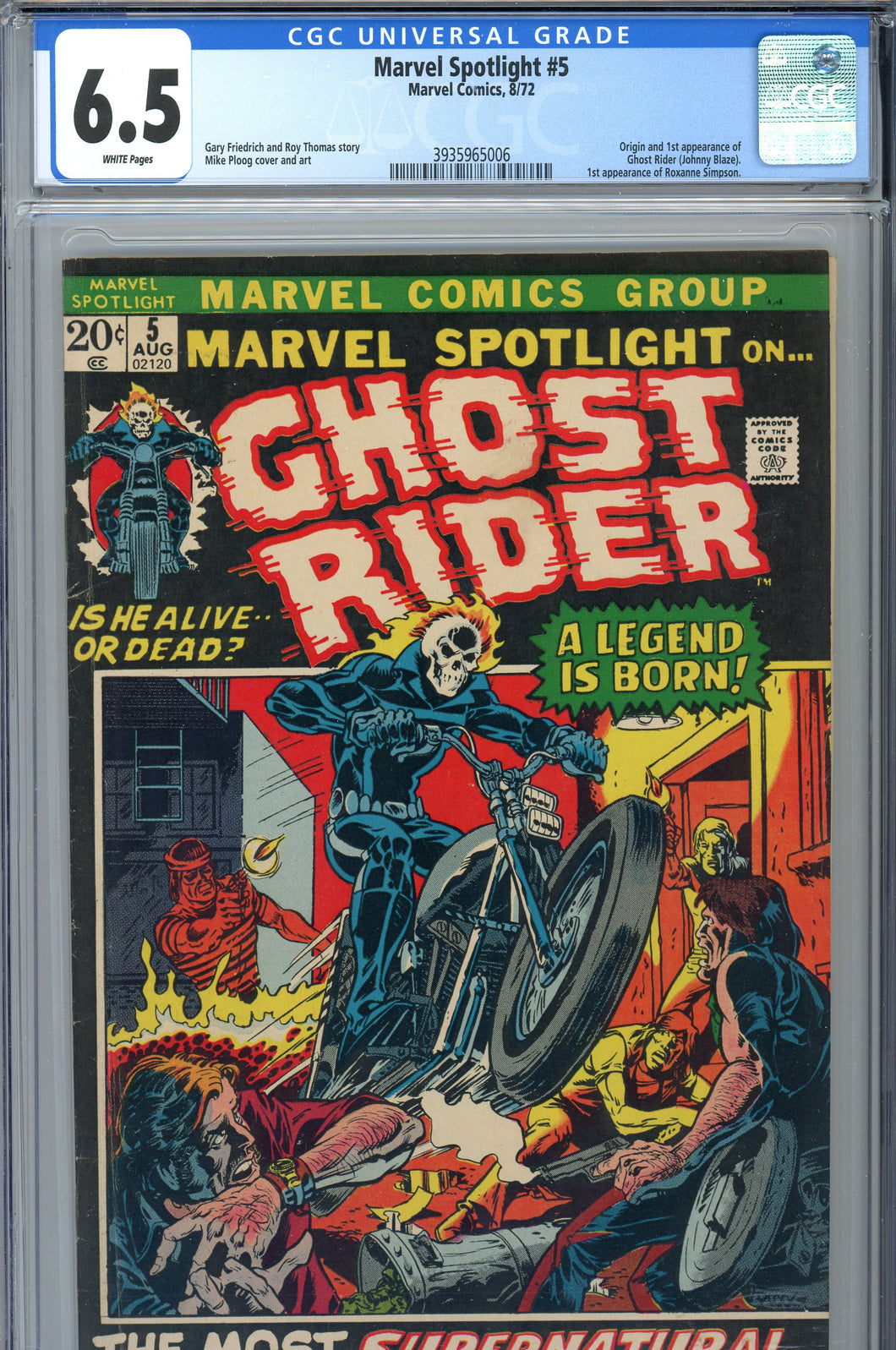 Marvel Spotlight #5 CGC 6.5 WP 1st Ghost Rider