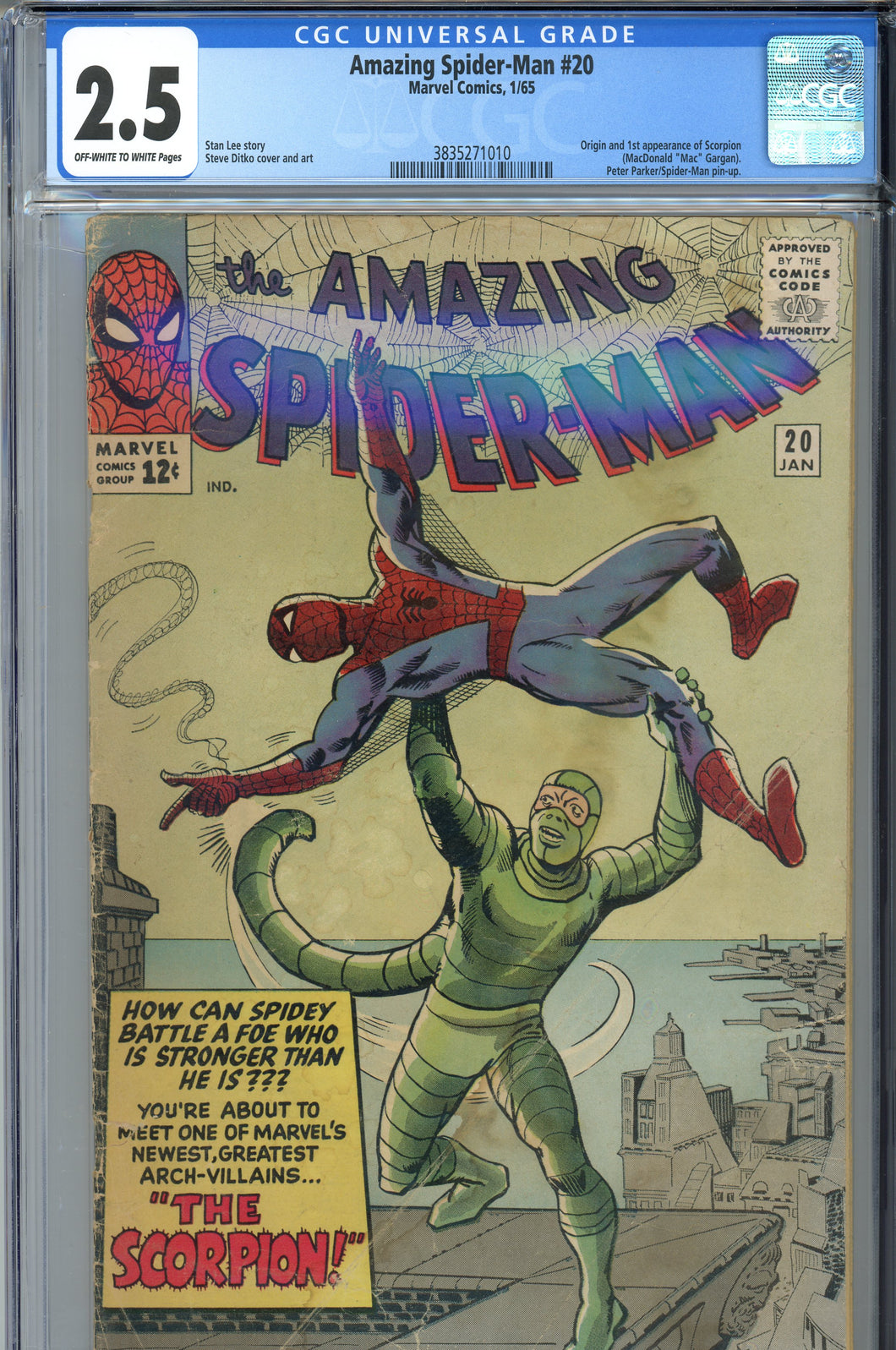 Amazing Spider-Man #20 CGC 2.5 1st Scorpion